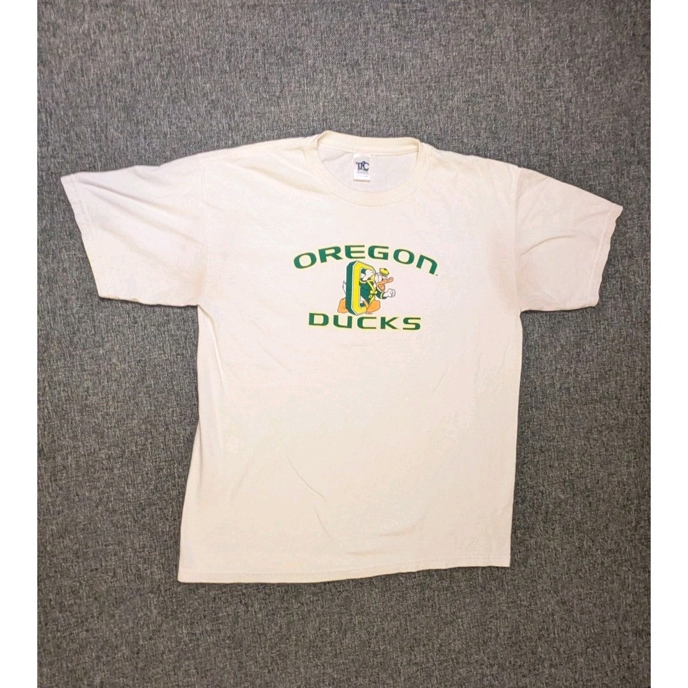 Oregon Ducks Disney Donald Duck T-Shirt Youth XL University Football White Tee